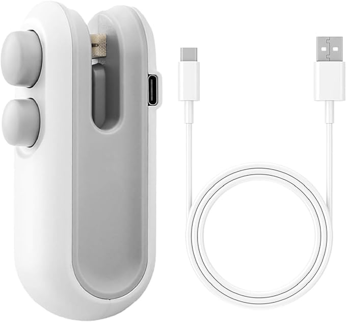 Portable Mini Sealing Machine 2 in 1 USB Rechargeable Magnetic Bag Sealer Heat Seal with Cutter