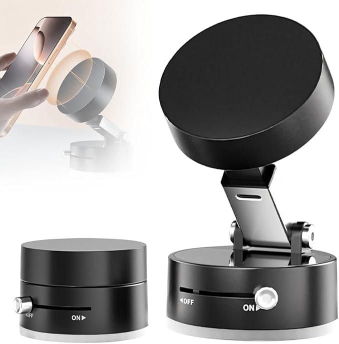 Strong Vacuum Magnetic Suction Phone Holder with Flexible Adjustment for Mobile Devices